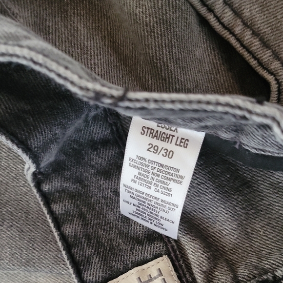 Aeropostale jeans Charcoal Men's Essex Straight Lrg Size 29/30 - Picture 6 of 9